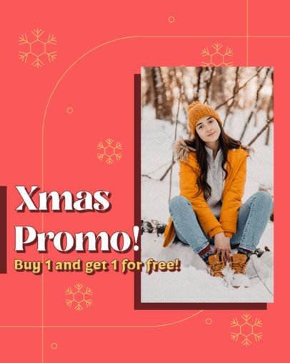 Instagram Post Generator with a Winter-Season Picture for a Xmas Deal 5884i