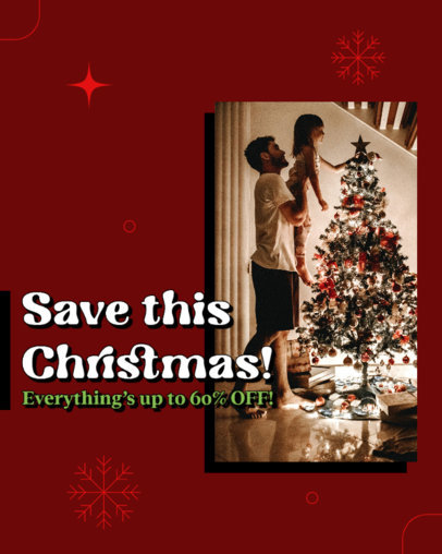 Instagram Post Template Promoting Huge Christmas Discounts