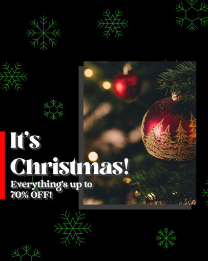 Instagram Post Generator with an Illustrated Background for a Xmas Sale