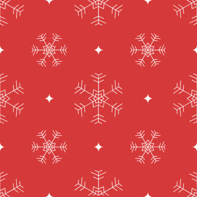 Christmas Print Pattern Design Creator Featuring Snowflakes Graphics