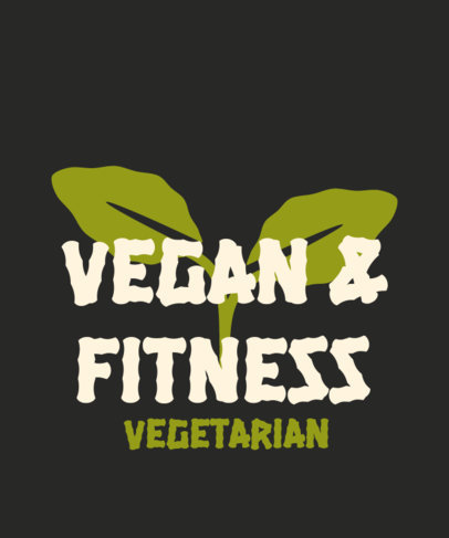 Vegan-Themed T-Shirt Design Maker With a Leaf Graphic