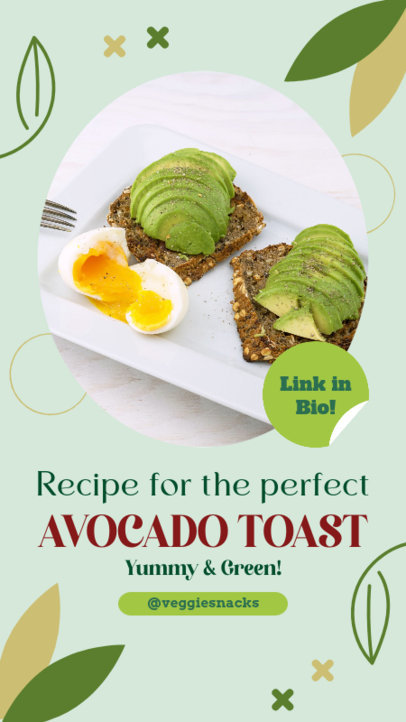 Recipe-Themed Instagram Story Maker for Plant-Based Dishes