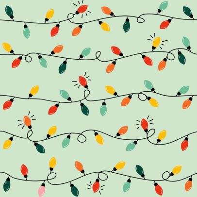 Colorful Print Patter Design Template Featuring Christmas Lights 5902k