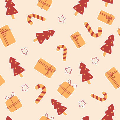Print Pattern Design Maker Featuring Seamless Xmas-Themed Illustrations