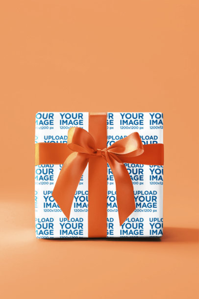 AI-Generated Mockup Featuring a Sublimated Gift Wrapping Paper m35515