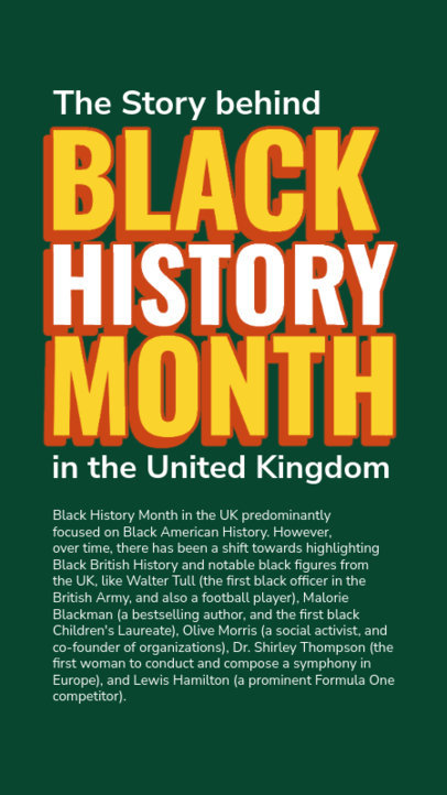 Commemorative Instagram Story Maker for Black History Month