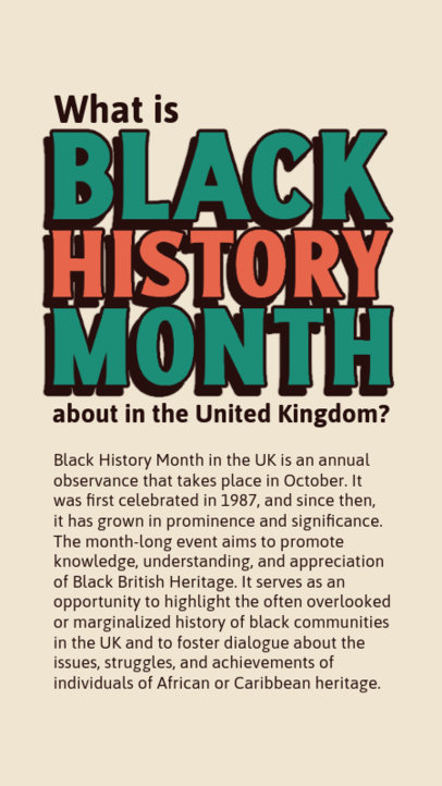 Instagram Story Generator to Share Info About Black History Month 6601a-el1