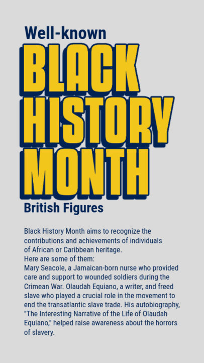 Historial Instagram Story Template to Share Important Black History Month Figures 6601g-el1