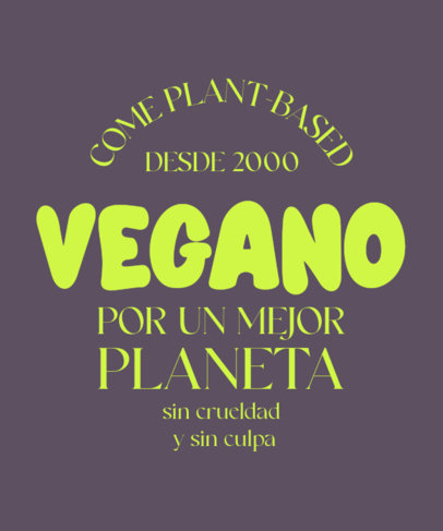 Quote T-Shirt Design Creator With a Vegan Theme