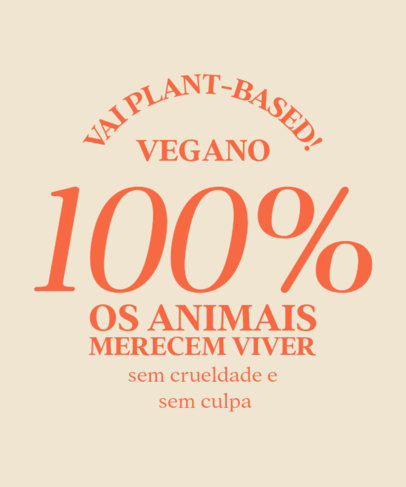 Cause T-Shirt Design Template With a Cruelty-Free Animal Quote