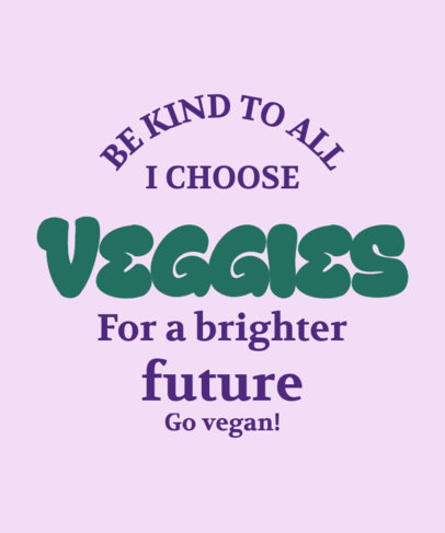 Typographic T-Shirt Design Generator for a Vegan Diet Quote