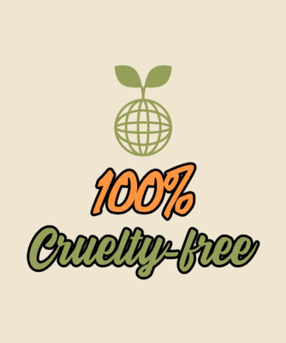 Ecology T-Shirt Design Creator Featuring a Cruelty-Free Quote