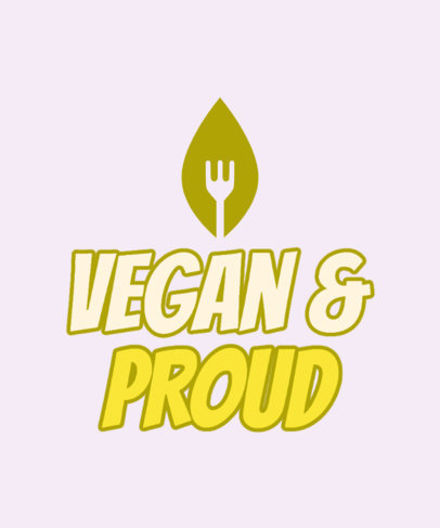 T-Shirt Design Maker Featuring a Proud Vegan Quote