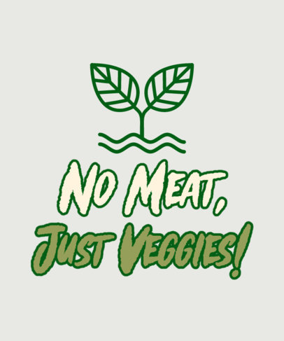 T-Shirt Design Template Featuring an Anti-Carnist-Themed Quote 5898g