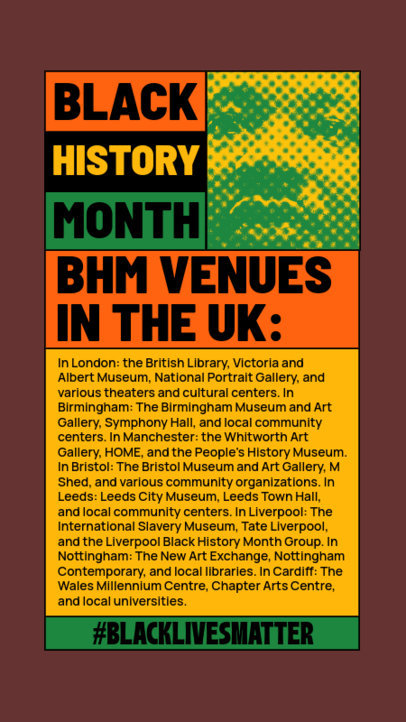 Instagram Story Creator Featuring Historical Facts for Black History Month