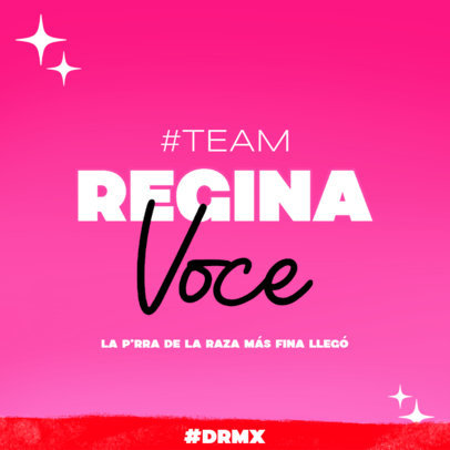 Instagram Post Template with a Supportive Text for a Drag Competiton's Participant 5839i 6098