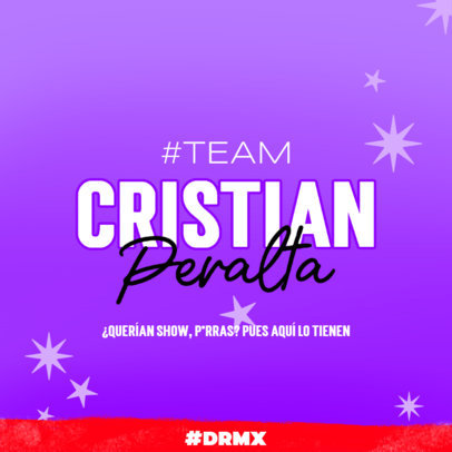 Instagram Post Generator with Star Graphics for a Drag Show Promo 5839k 6098