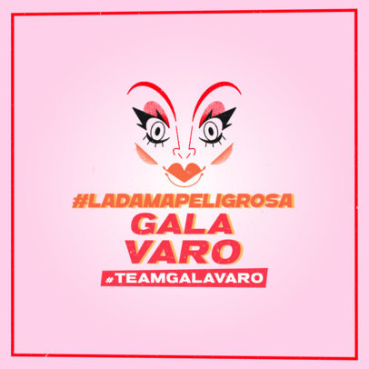 Instagram Post Template with a Drag Face Graphic for a Competition Ad 5989i 6098