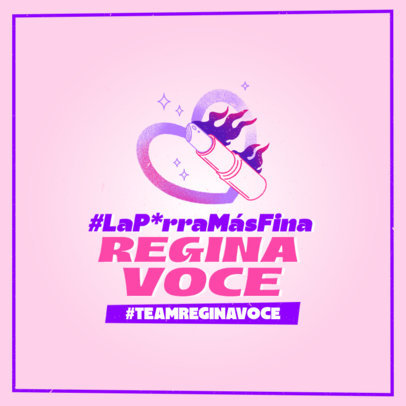 Instagram Post Generator Featuring a Lipstick Graphic for a Drag Competition Show 5989k 6098