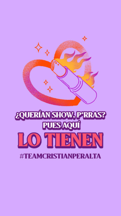 Instagram Story Maker with a Lipstick Illustration Supporting a Drag Queens Competition 5383h 6098