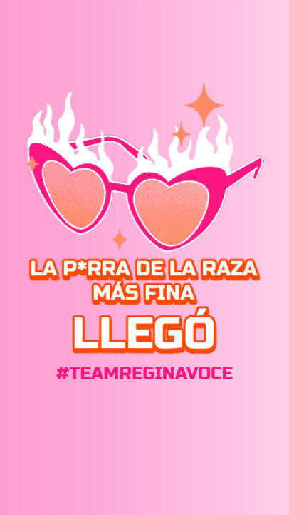 Instagram Story Creator with Flaming Sunglasses and a Quote to Support a Drag Queens Show 5383j 6098