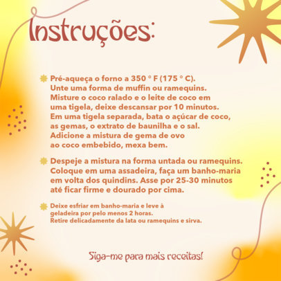 Instagram Post Design Maker with Quick Instructions for a Healthy Dish