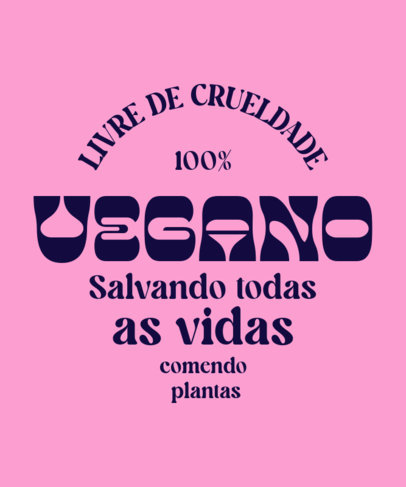 T-Shirt Design Maker Featuring a Vegan-Themed Quote