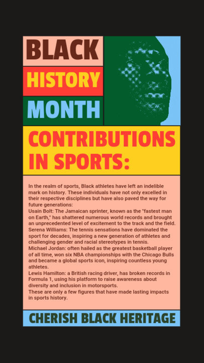 Informative Instagram Story Generator for Black History Month