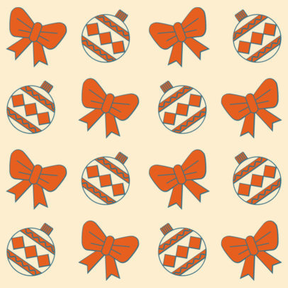 December-Themed Print Pattern Design Creator With Christmas Ornaments