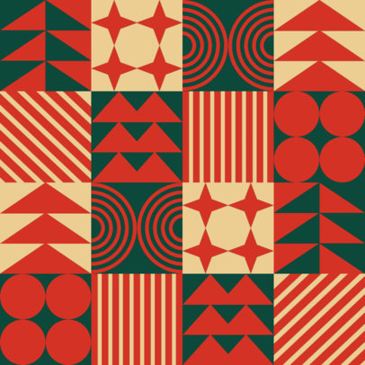 Print Pattern Design Creator Featuring an Abstract Aesthetic and a Xmas Theme