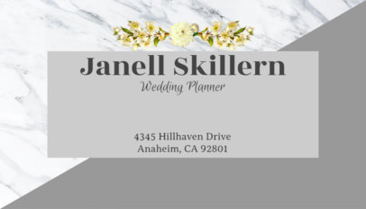 Business Card Template for Wedding Planners