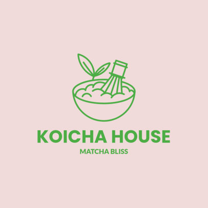 Logo Template for a Matcha Green Tea Powder Brand