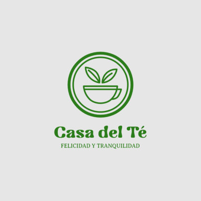 Matcha Green Tea House Logo Generator with a Cup Icon
