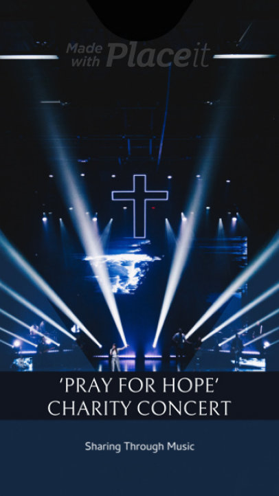 Instagram Story Video Maker with Animated Graphics for a Christian Charity Concert
