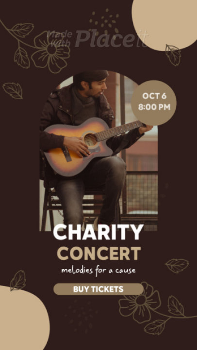 Charity Instagram Story Video Template Featuring a Concert Ad