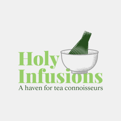 Matcha Green Tea House Online Logo Template