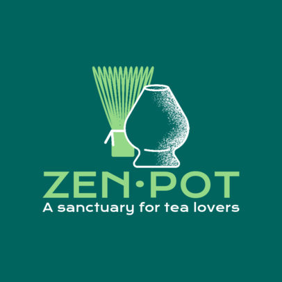 Online Logo Maker for a Matcha Green Tea House