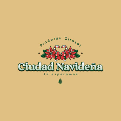 Holiday Logo Creator for a Christmas-Themed Amusement Park