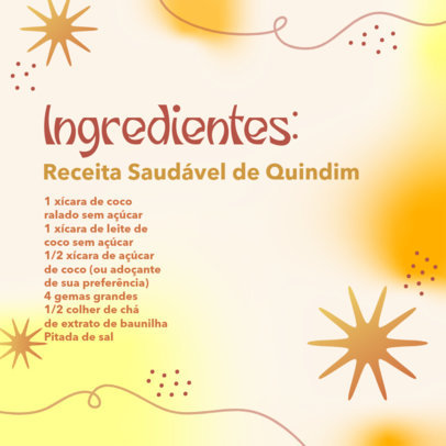 Instagram Post Design Maker Featuring the Ingredients for a Healthy Recipe