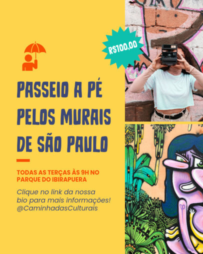 Instagram Post Creator to Promote a Traveler's Agency