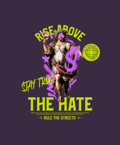 T-Shirt Design Creator with a Combination of Classical Illustrations and Modern Graffiti Graphics 6626i