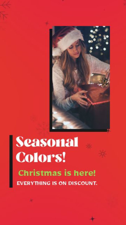 Christmas-Themed Instagram Story Video Generator for a Holiday Sale Promo 7206