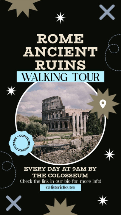 Instagram Story Creator for a Rome's Ancient Ruins Walking Tour 5932h