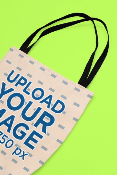 Sublimated Tote Bag Mockup Featuring a Removable Background