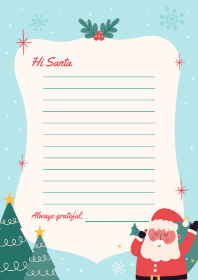 Worksheet Design Maker Featuring a Santa Claus Letter for Kids 5922h