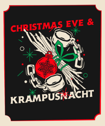 Illustrated T-Shirt Design Generator Featuring a Christmas Quote