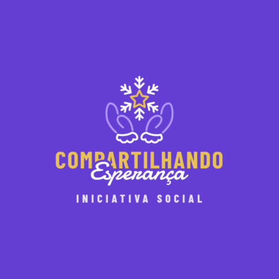 Logo Creator for a Charity Initiative With a Christmas-Themed Graphic