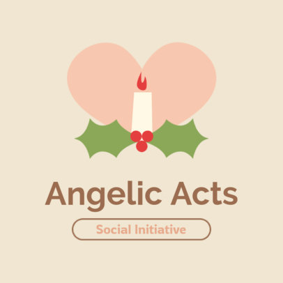 Logo Maker for a Charitable Group Featuring a Christmas Candle 