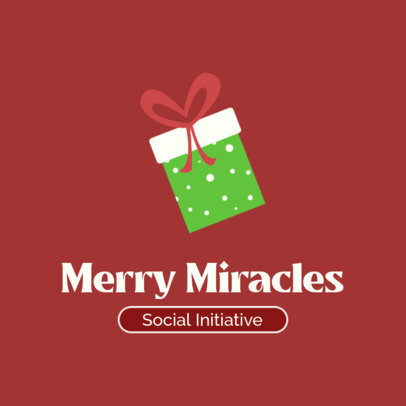 Charitable Group Logo Generator with a Xmas Gift Illustration