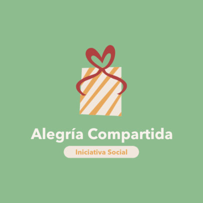 Online Logo Creator with a Christmas Present for a Charity Association